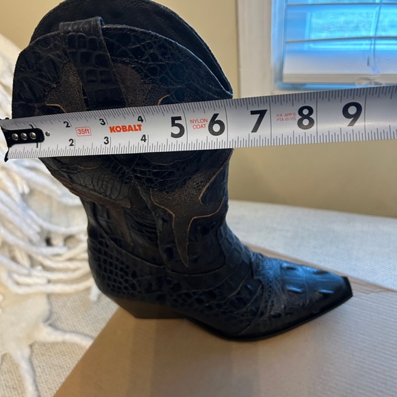 Veari Western Cowboy Boots Black - Picture 3 of 9